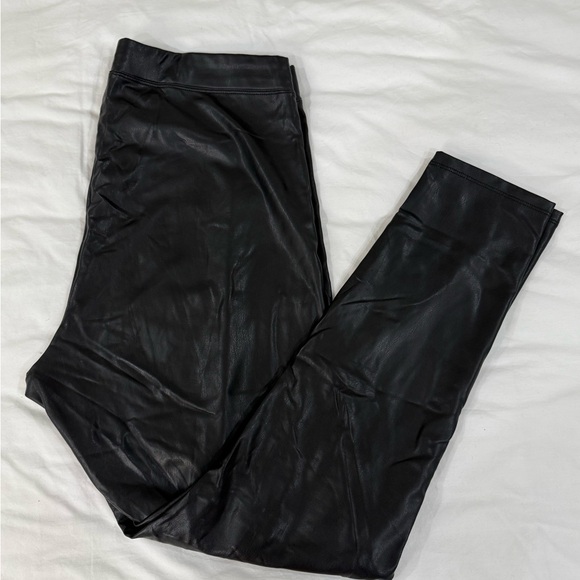 Express High Waisted Faux Leather Leggings - Picture 1 of 2